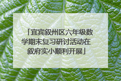 宜宾叙州区六年级数学期末复习研讨活动在叙府实小顺利开展